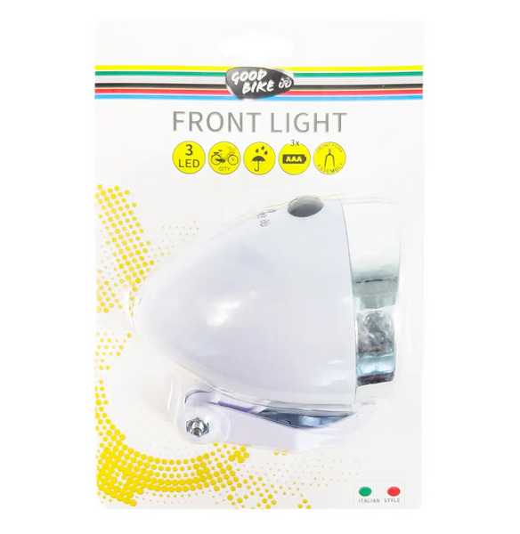 Фонарь велосипедный передний 3 LED "RETRO STYLE" белый 94315W-IS фото
