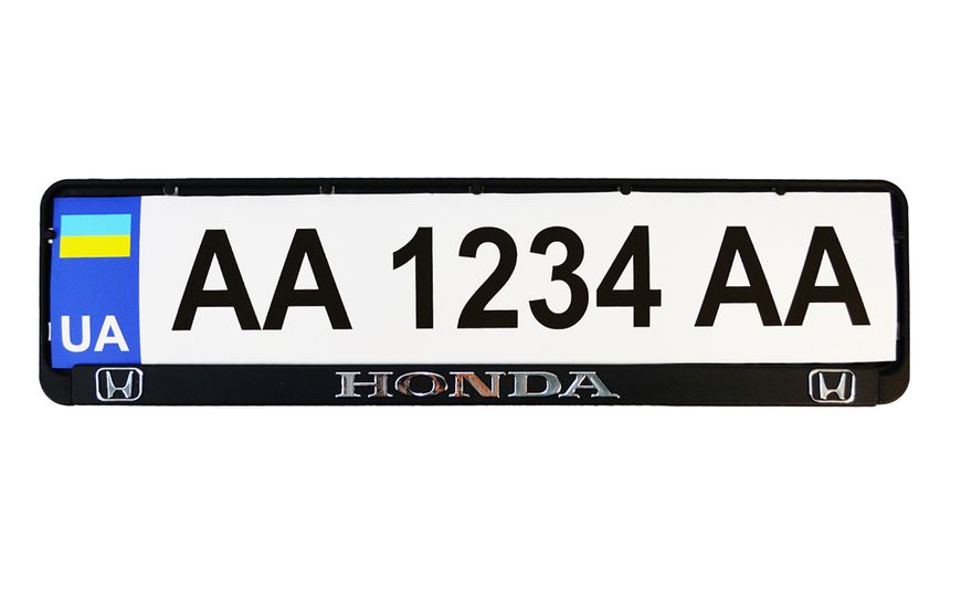 Рамка номерного знака пластик с объемными буквами Honda 52х13,5х2см (2шт) 24-005 фото