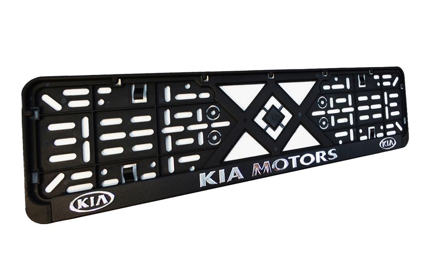 Рамка номерного знака пластик с объемными буквами KIA 52х13,5х2 см (2шт) 24-007 фото