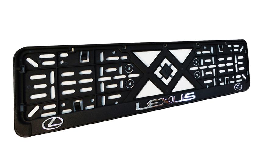 Рамка номерного знака пластик с объемными буквами LEXUS 52х13,5х2 см (2шт) 24-009 фото