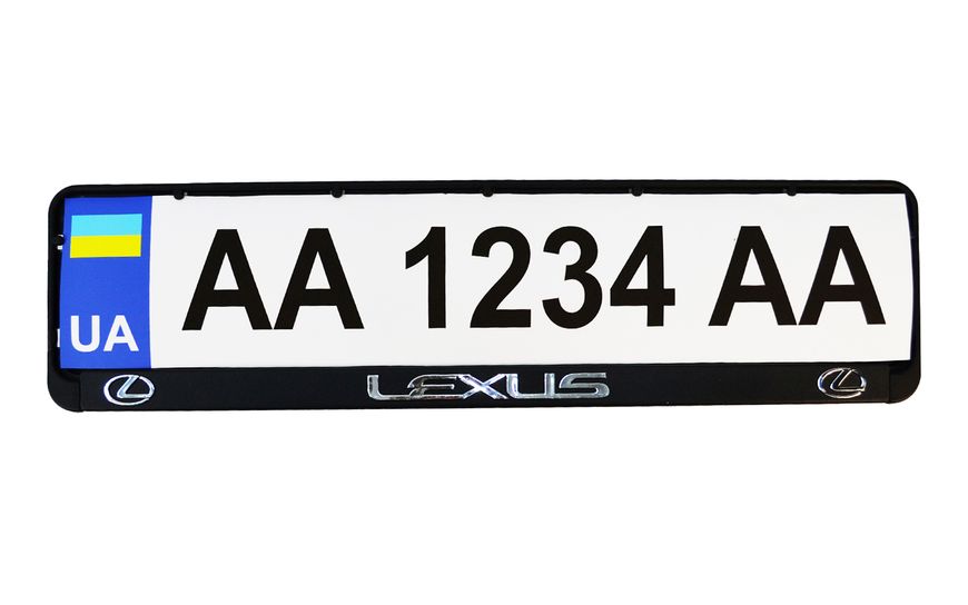 Рамка номерного знака пластик с объемными буквами LEXUS 52х13,5х2 см (2шт) 24-009 фото