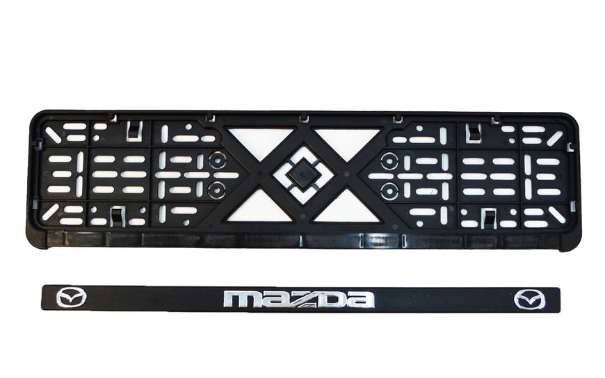 Рамка номерного знака пластик с объемными буквами MAZDA 52х13,5х2 см (2шт) 24-010 фото