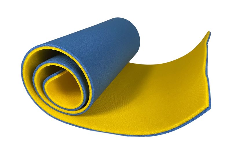 Килимок спортивний (1800х500х10мм) Poputchik синьо-жовтий 16-079-IS 16-079-IS фото