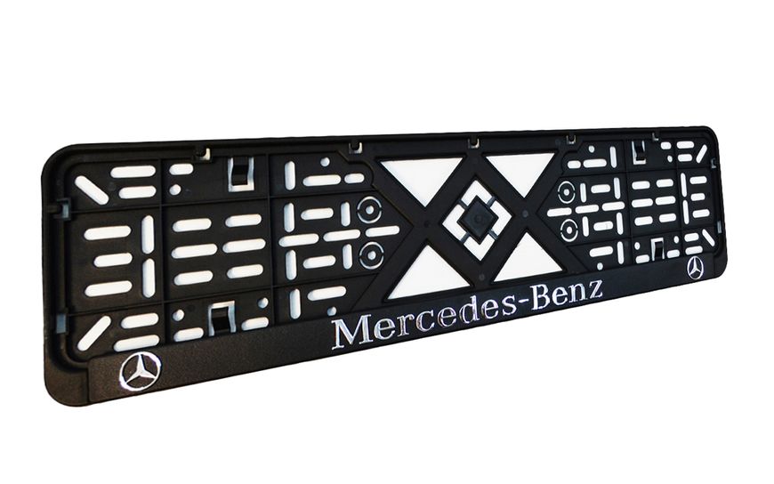 Рамка номерного знака пластик с объемными буквами Mercedes-Benz 52х13,5х2 см (2шт) 24-011 фото