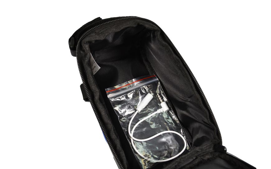 Велосипедная сумка на раму под смартфон 5,5” черно-синяя IN TOUCH 94882-IS 94882-IS фото