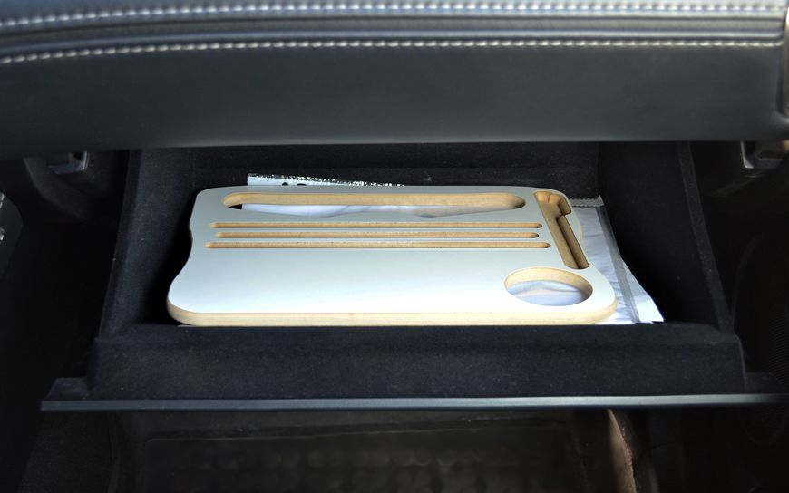 Столик автомобільний на кермо ламінований білий 31х23,5х1 см 16-045 фото