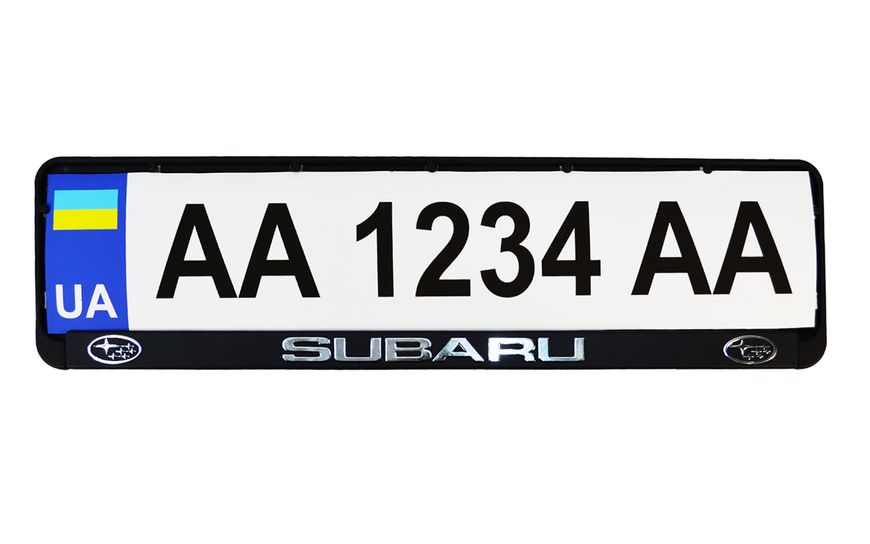 Рамка номерного знака с объемными буквами Subaru 52х13,5х2 см (2шт) 24-016 фото