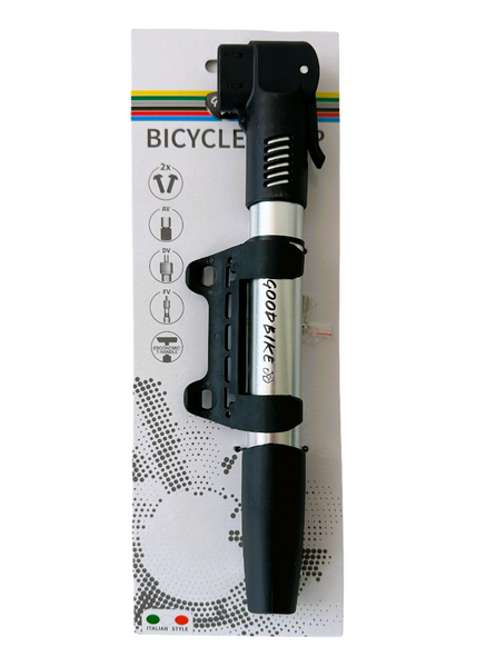 Насос ручний для велосипеда в алюмінієвому корпусі "NEFFUL" AV, FV, DV 92517-IS фото