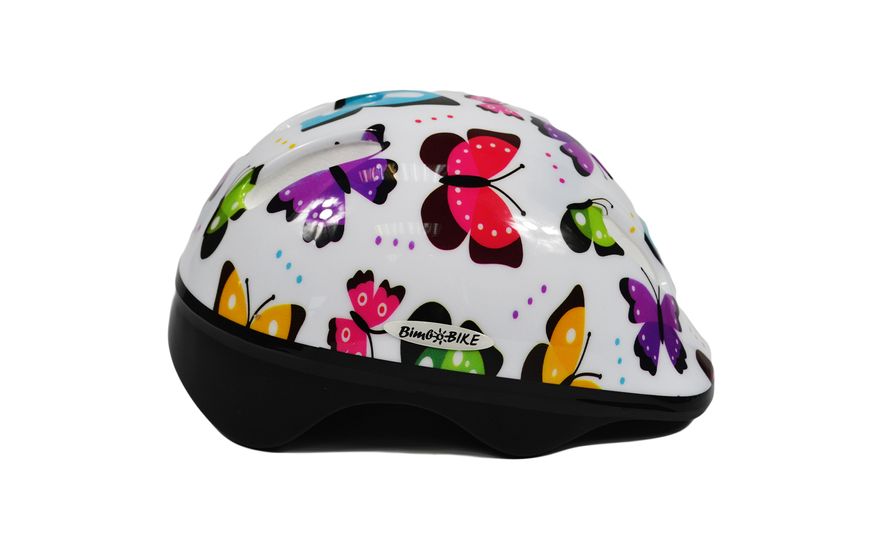 Шлем детский велосипедный S бабочки "BIMBO BIKE" 90854/2-IS фото