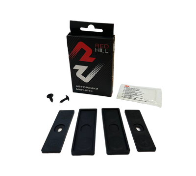 Магнитная авторамка номерного знака RedHill комплект на одно авто черные (24-050-IS) 24-050-IS фото