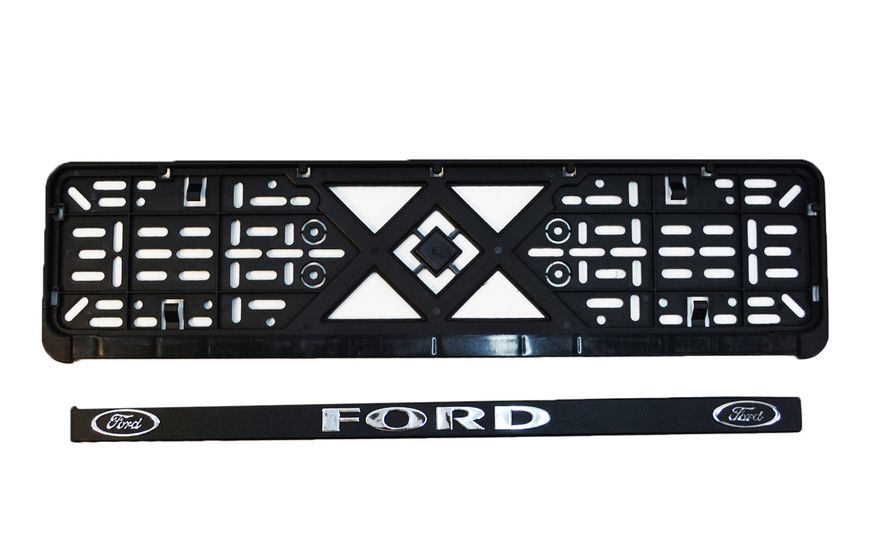 Рамка номерного знака пластик с объемными буквами Ford 52х13,5х2 см (2шт) 24-004 фото