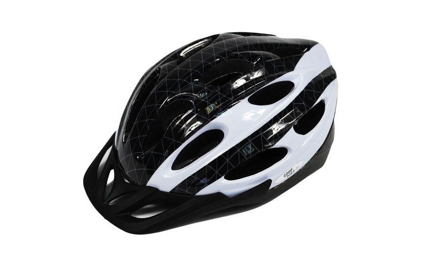 Шлем велосипедный "GOOD BIKE" L 58-60 см черно/белый 88855/4-IS фото